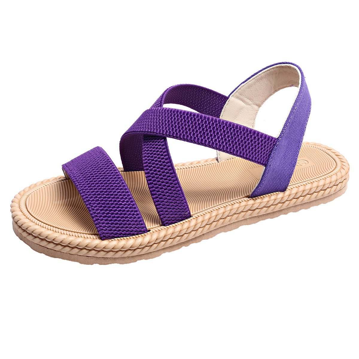 Women's Elastic Band Casual Student Plus Size Beach Roman Sandals